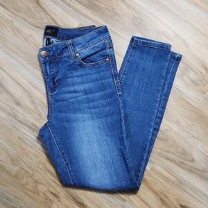 💜Celebrity Pink Blue Midrise Kings of Leon Crop Ankle Skinny Jeans Size 6